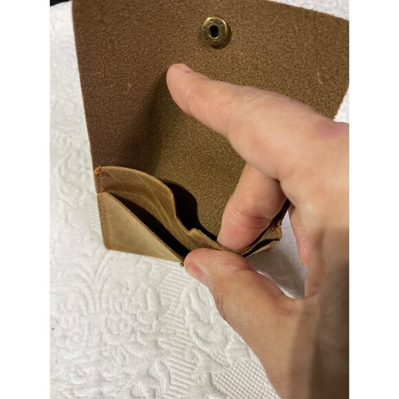 Leather‎ Tan Leather Card Holder New - Picture 5 of 5